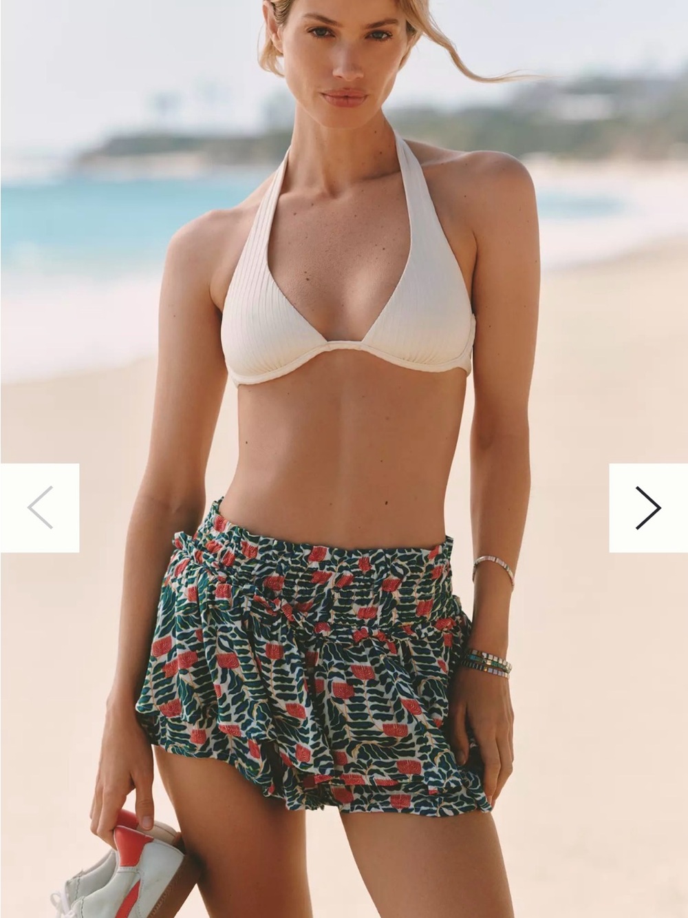 Anthropologie Carla Petelski x Celandine Cotton Ruffled Mini Skort